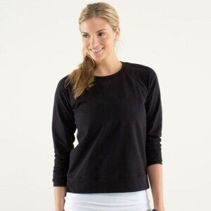 Lululemon Black Voyage Pullover Top Size M